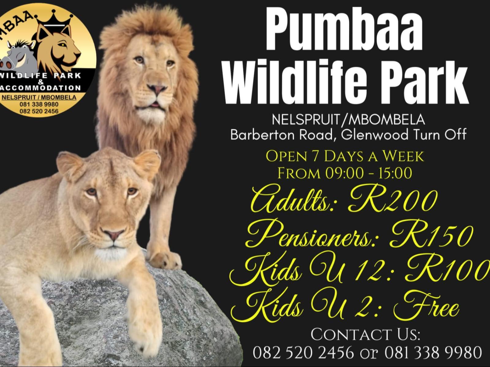 Pumbaa Wildlife Park and Accommodation