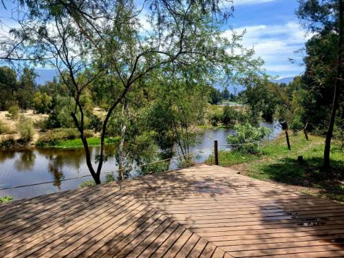 River Wooden deck campsite